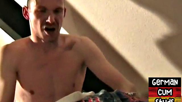 Amateur German bottom gets fucked in jeans asshole