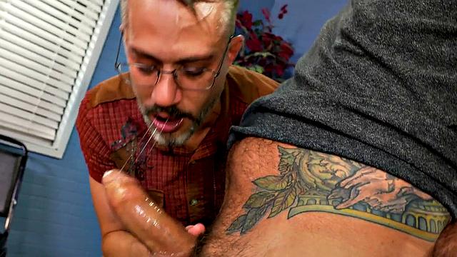 Fisting gay daddy fists and barebacks BF's greedy asshole