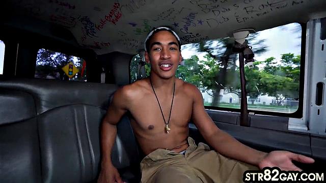 Picked up hairy guy deepthroating in van