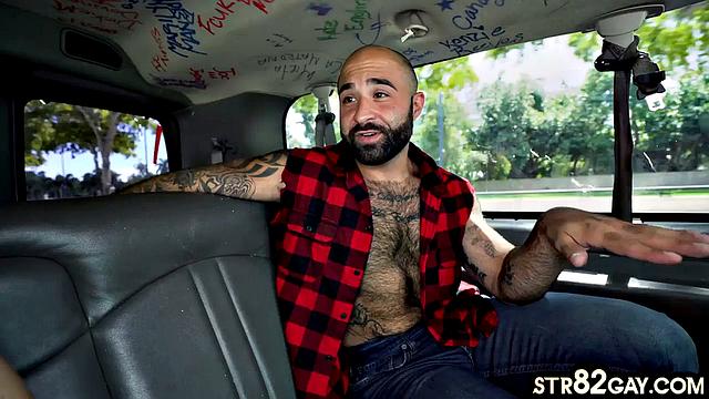 Picked up hairy guy deepthroating in van
