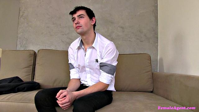 Tiny Guy Has A Huge Load Of Cum For Brunette Agent