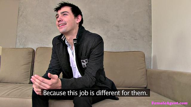 Tiny Guy Has A Huge Load Of Cum For Brunette Agent