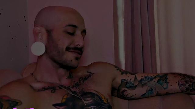 Real amateur pussyeaten by inked bae before strapon fuck