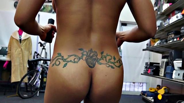 Pawnshop lady fucked by nice cock in missionary by BWC