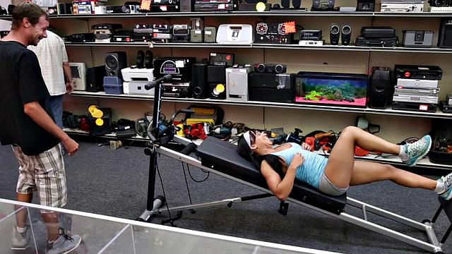 Pawnshop lady fucked by nice cock in missionary by BWC