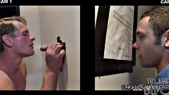 Baiting straight guy at gloryhole