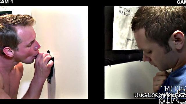 Baiting straight guy at gloryhole