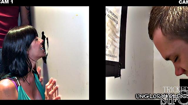 Baiting straight guy at gloryhole