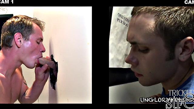 Baiting straight guy at gloryhole