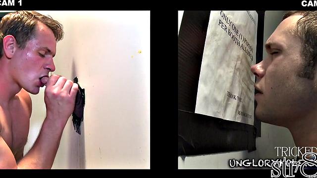 Baiting straight guy at gloryhole