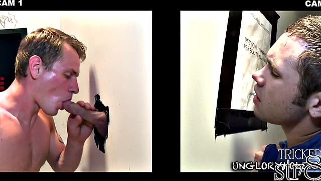 Baiting straight guy at gloryhole