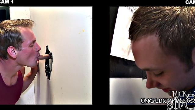 Baiting straight guy at gloryhole