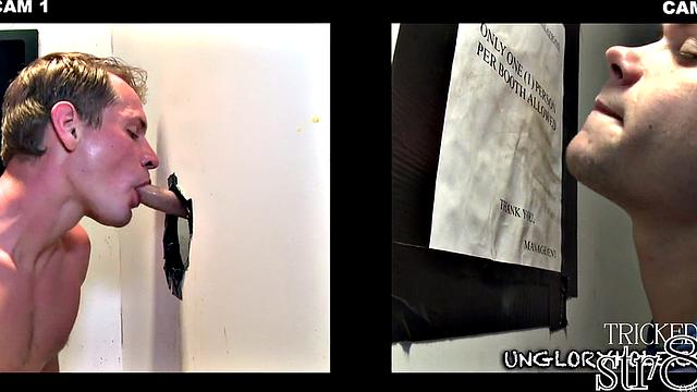 Baiting straight guy at gloryhole