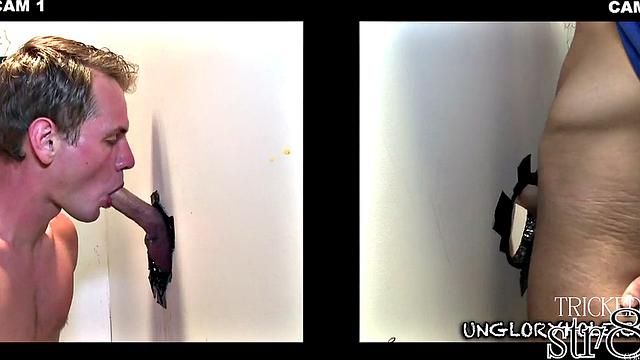 Baiting straight guy at gloryhole