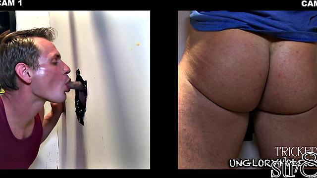 Baiting straight guy at gloryhole