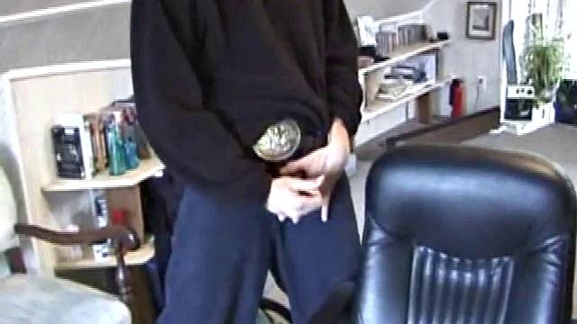 Fresh from hanging with some female schoolmates, Jonathan's horny and doesn't waste any time pulling out his dick. He plays a porn video and starts working up a stiff one.