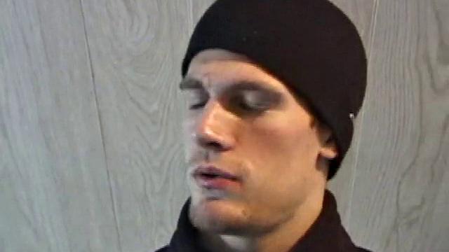 Fresh from hanging with some female schoolmates, Jonathan's horny and doesn't waste any time pulling out his dick. He plays a porn video and starts working up a stiff one.