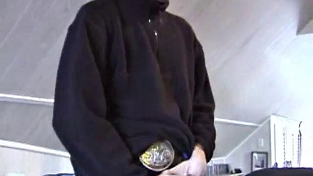Fresh from hanging with some female schoolmates, Jonathan's horny and doesn't waste any time pulling out his dick. He plays a porn video and starts working up a stiff one.