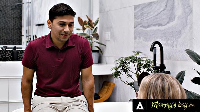 MOMMY'S BOY - Fake Plumber MILF Cory Chase Plays With Her Son's Big Pipe