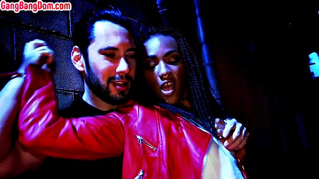 hairy ebony babe double penetrated