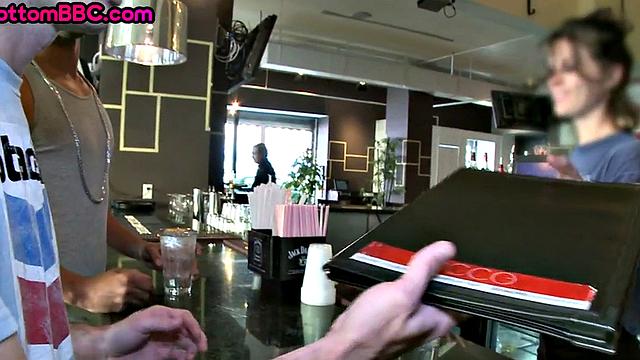 Real Nubian bottom assbanged in public for money