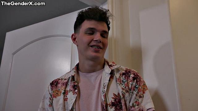 Trans cutie analbanged by horny lover