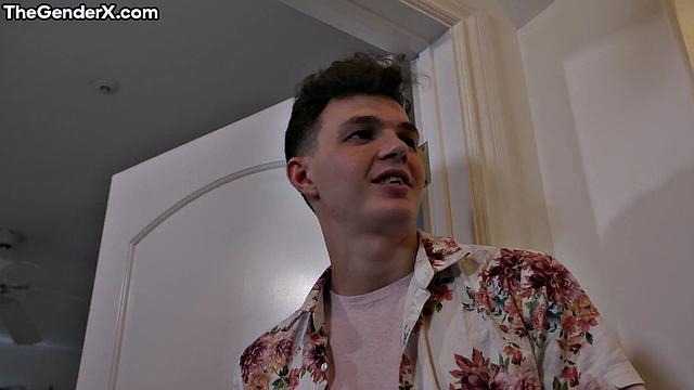 Trans cutie analbanged by horny lover