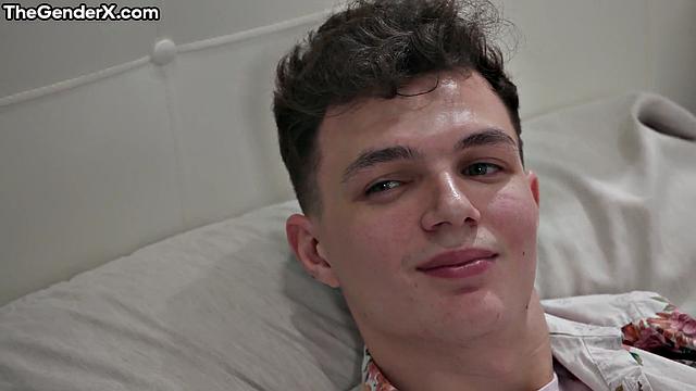 Trans cutie analbanged by horny lover