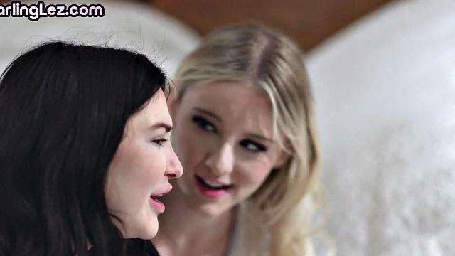 Darling 21yo pleasing wet pussy in 3some after class