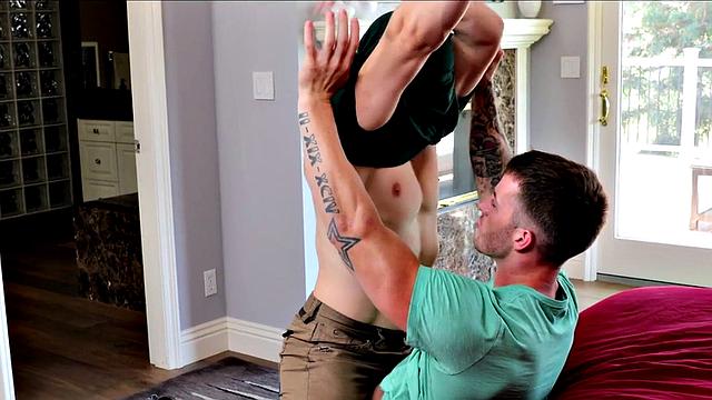 Muscular stud licks ass before taking raw pounding in doggystyle & ass-sucking frenzy