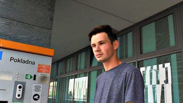 Pulled Euro twink public fucked outdoor in POV