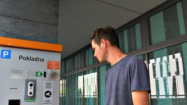 Pulled Euro twink public fucked outdoor in POV