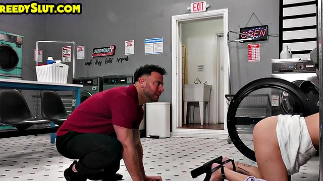 Inked MILF stuck and doggystyled after cock sucking