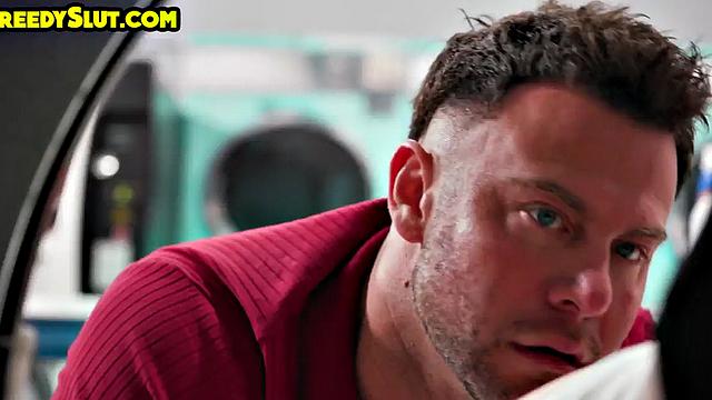 Inked MILF stuck and doggystyled after cock sucking