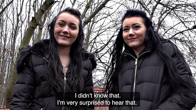 A Czech brunette take two cocks at once & get a hot cumshot on her tattooed body