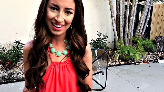 Cameron Canela & Tony Rubino's wild outdoor pool fuck with a bald pussy twist