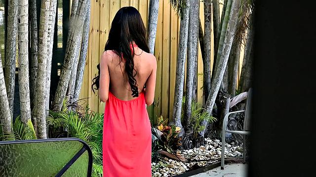 Cameron Canela & Tony Rubino's wild outdoor pool fuck with a bald pussy twist