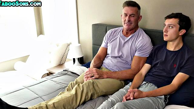 Taboo muscled stepdaddy fucks twinks 21yo asshole