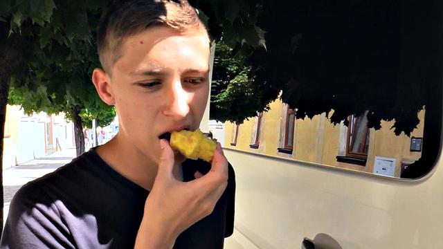 Real picked up straight anal pounded in van