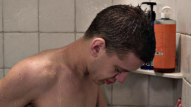 Petite bottom twink barebacked under shower by jock