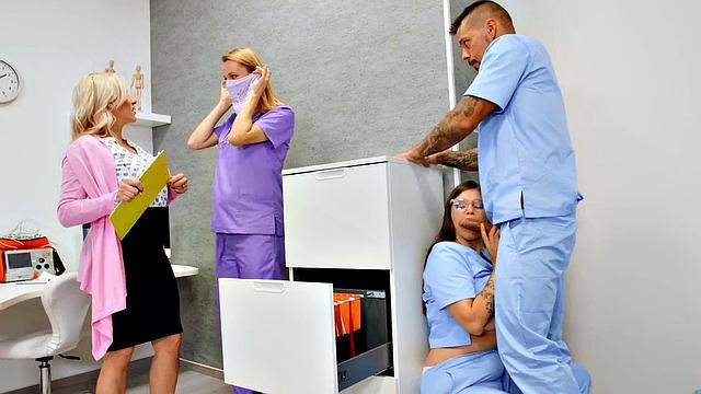 Slutty babe fucked by big dick in missionary