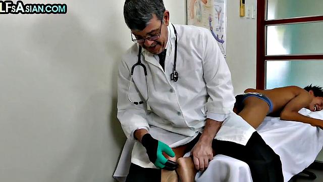 Pervy doc enjoying Asian petite