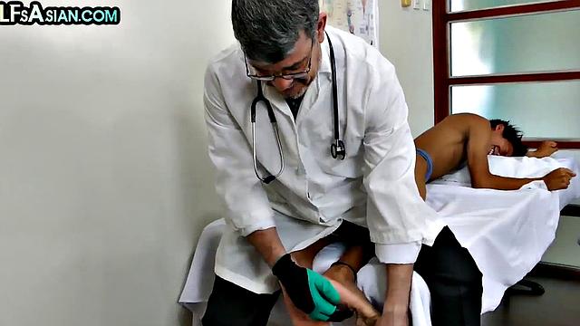 Pervy doc enjoying Asian petite