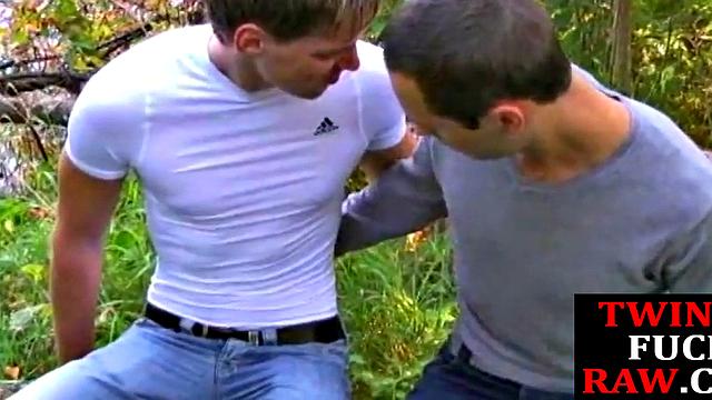 Cocksucking twink barebacked from behind by bf