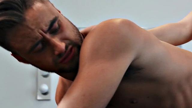 Bisexual partners in anal threesome