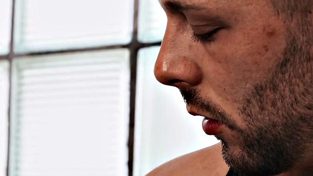 Bisexual partners in anal threesome