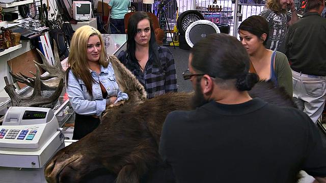 Pawnshop babes facial in BJ POV 3some after oral