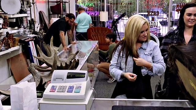 Pawnshop babes facial in BJ POV 3some after oral