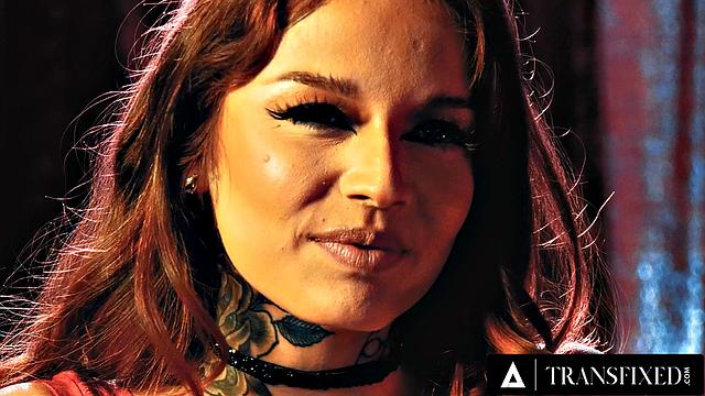 TRANSFIXED - Jenna Creed Leads Hardcore Trans Threesome With Deep Throat And Anal
