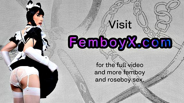 Fishnets femboi fingered by DILF